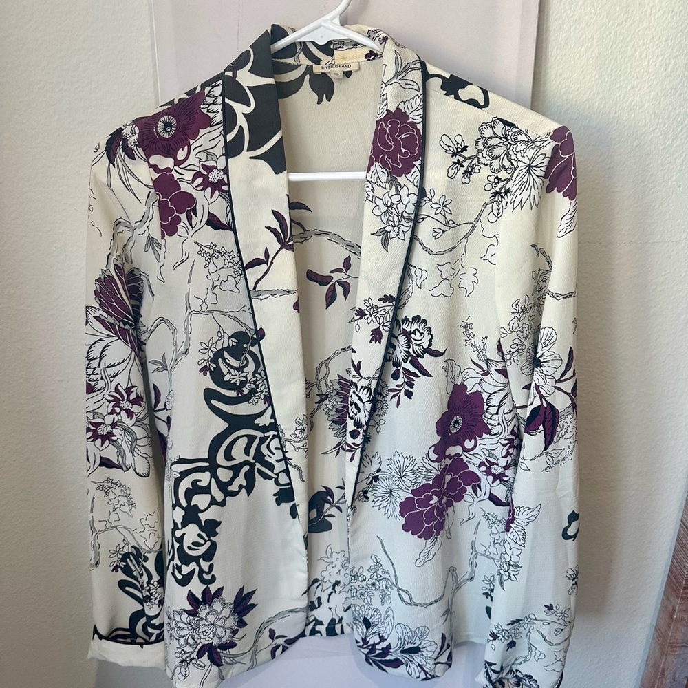 River island Floral Women's Jacket - maroon and Black